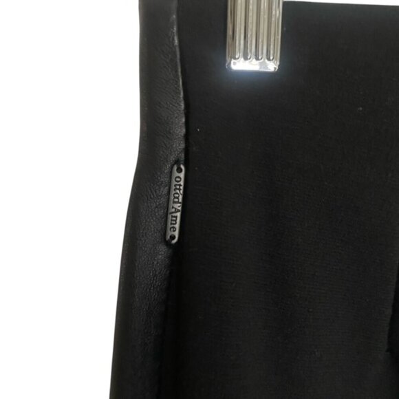Ottod'Ame Black Leather Front Leggings 40 - Picture 4 of 5